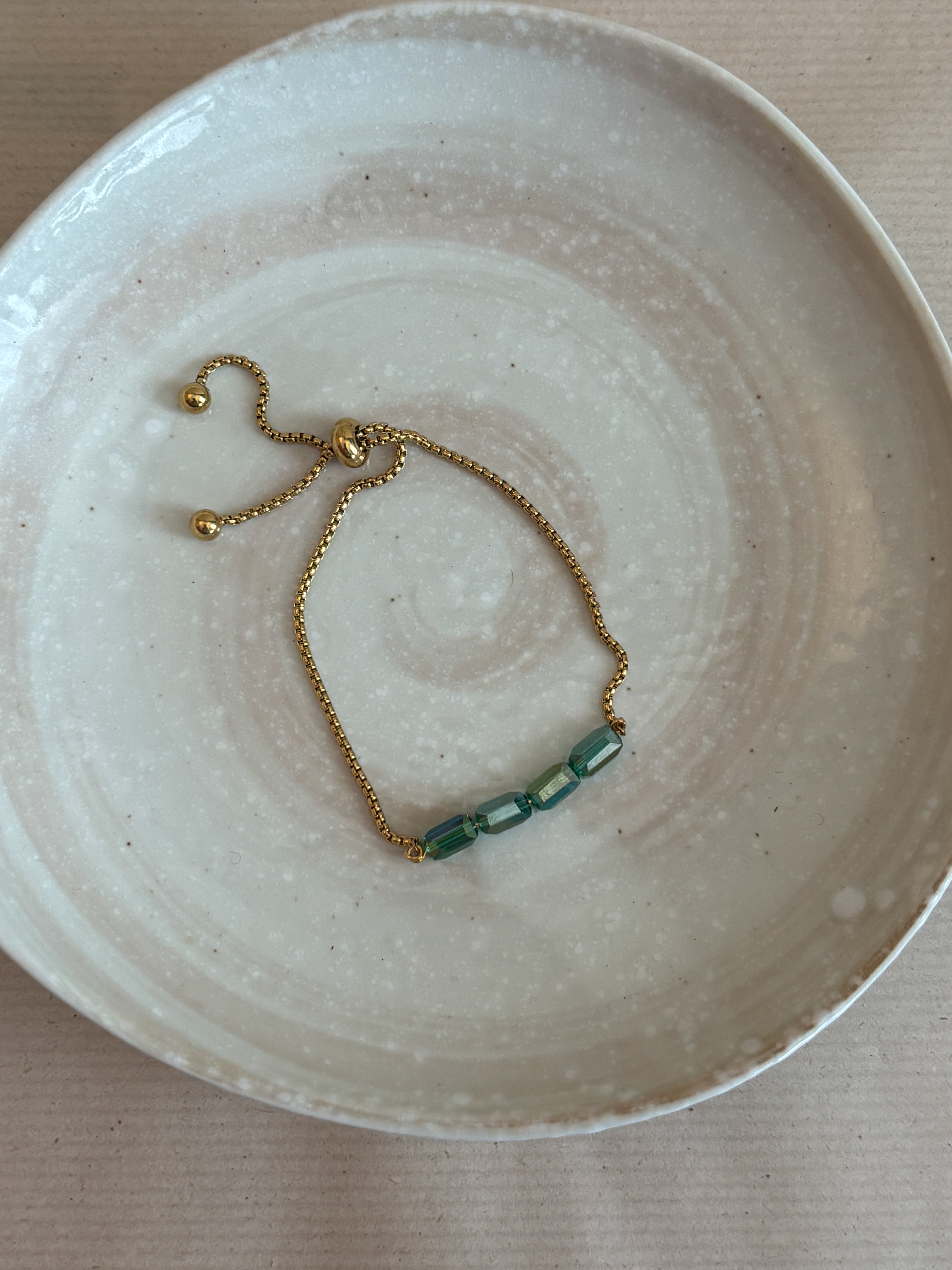Emerald Slider Bracelet