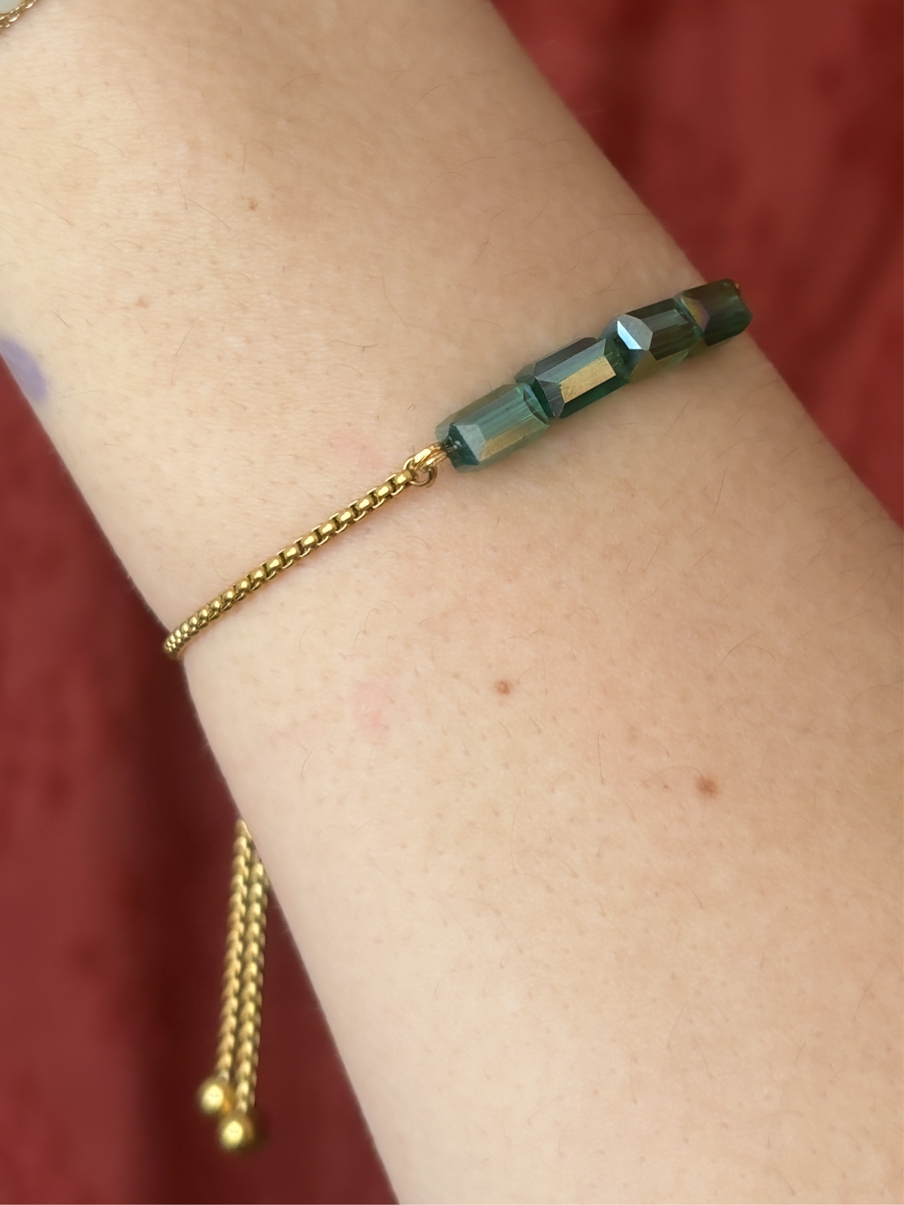 Emerald Slider Bracelet