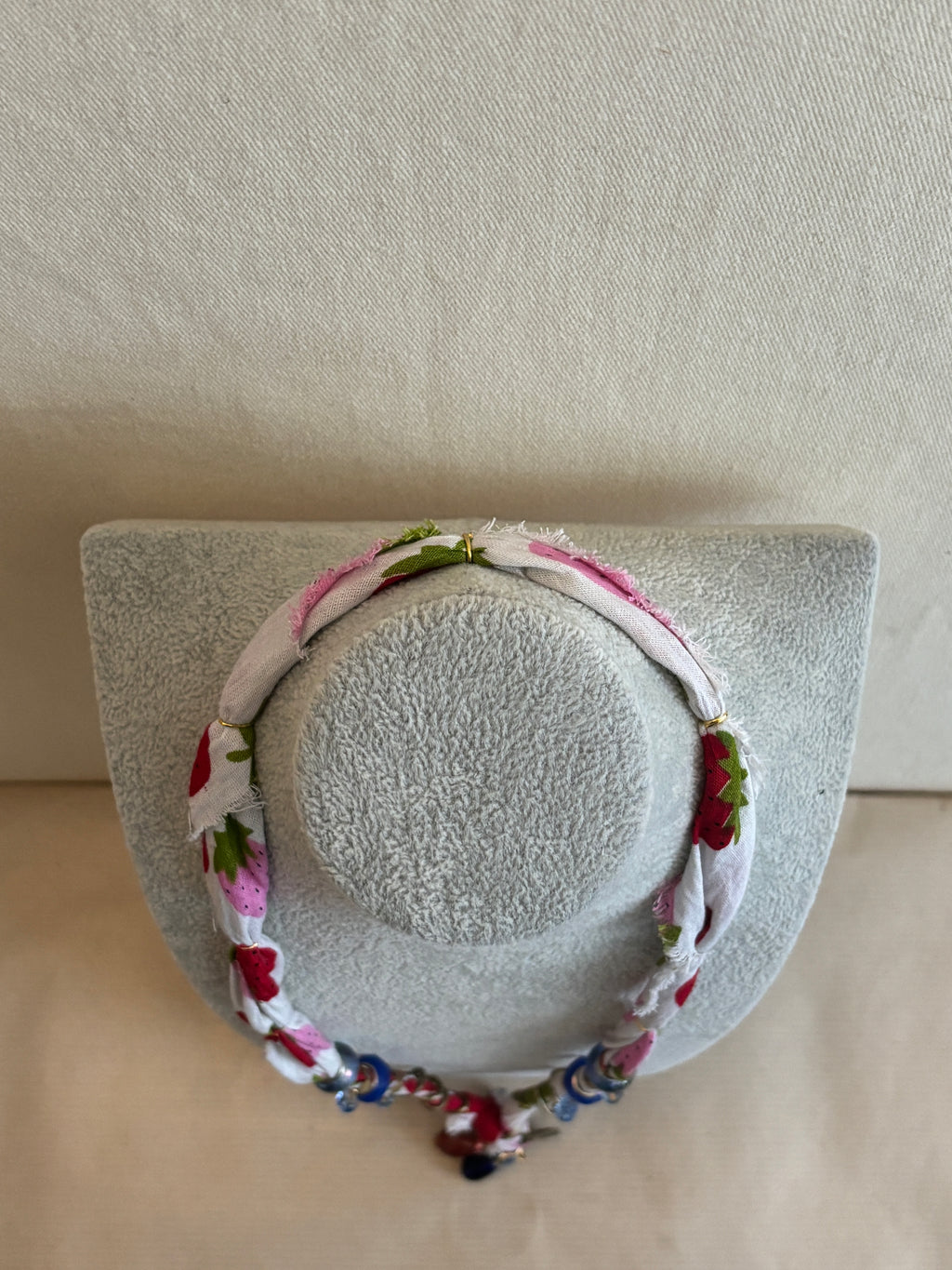 colorful necklace on a jewelry display