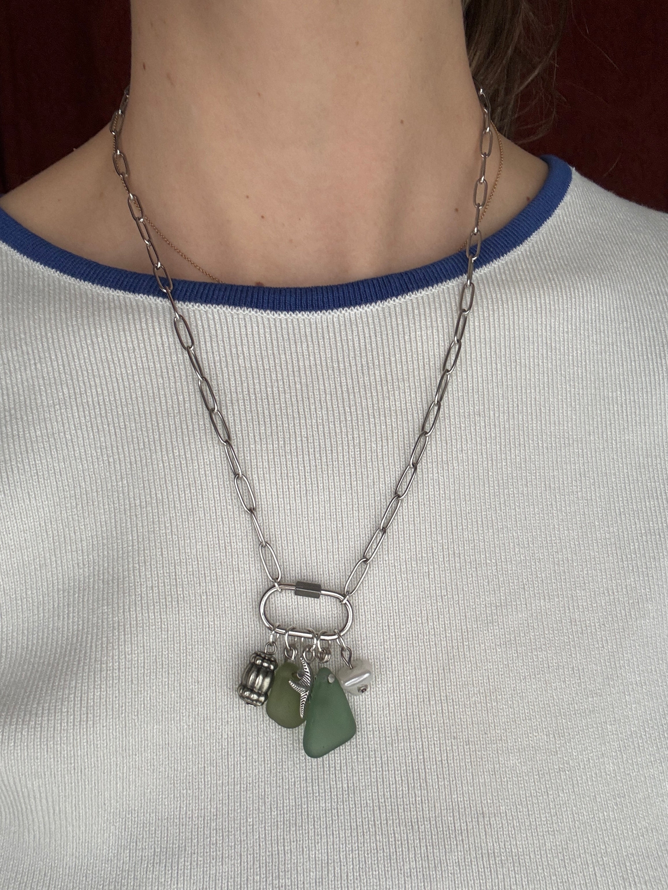 Sea Glass Charm Necklace